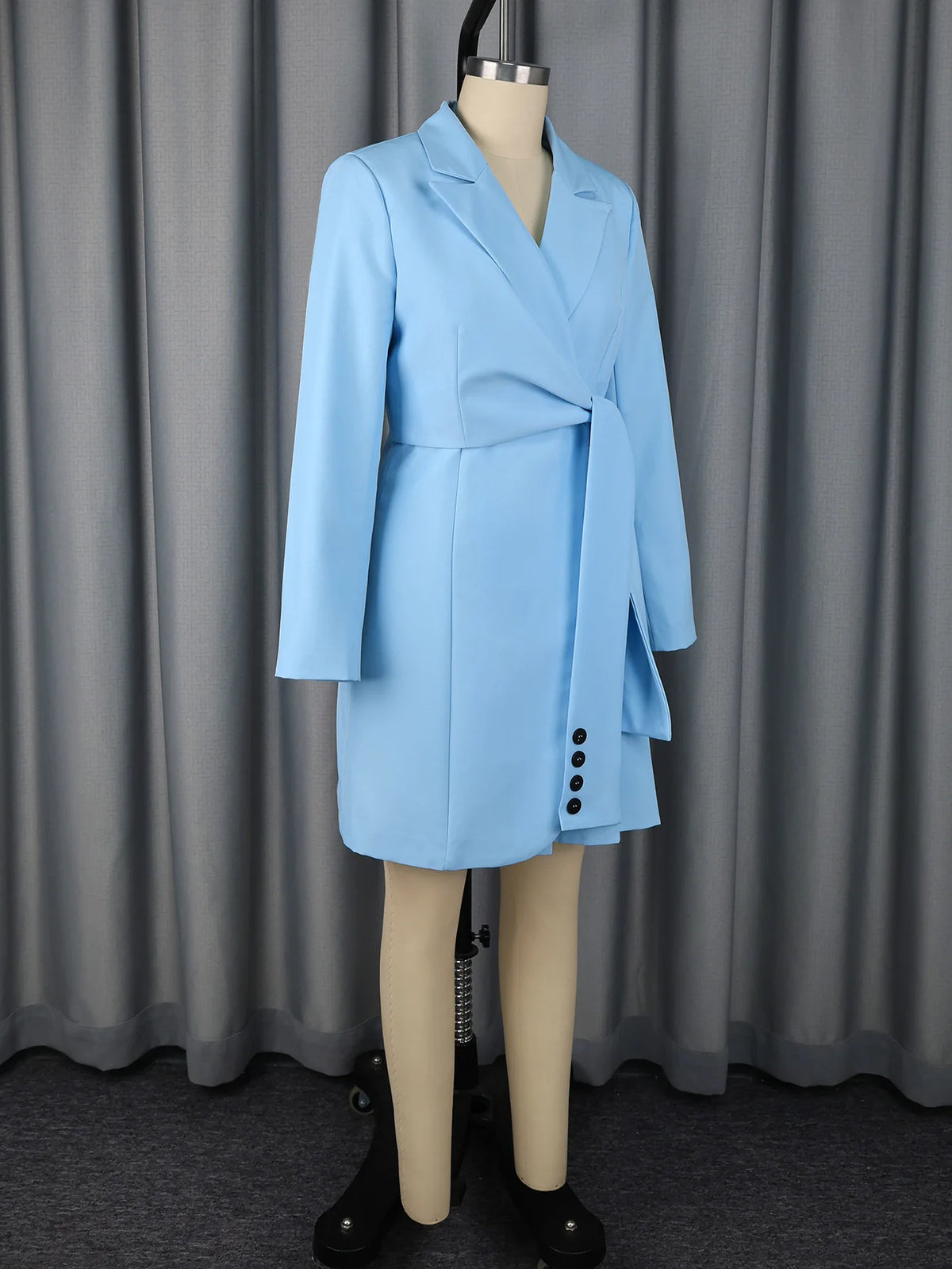 Plus Size Women Dress Spring New Slimming Waist Trimming Fashion Lady Suit Blazer Dress Slim A-line Midi Dress