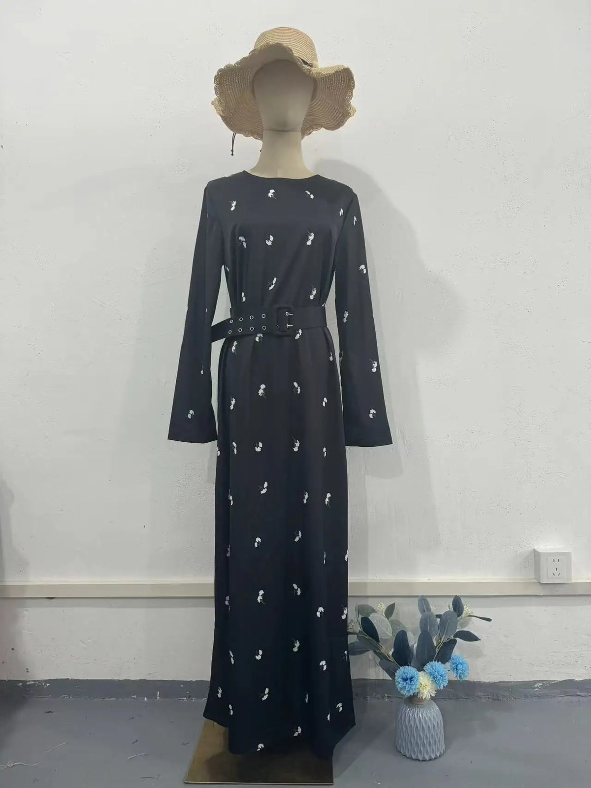 Eid Jersey Solid Modest Under Abaya Dubai 2024 Palestine Women Islamic Clothing Muslim Kaftan Inner Dresses Robe Femme Musulmane
