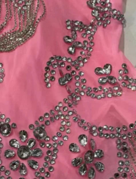 Luxury Transparent High Slit Crystal Club Hip Wrapped Dress Jazz Singer Dance Stage Costume Women Birthday Party Prom Dresses