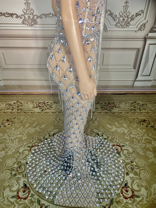 Women Wedding Party New 2024 Sleeveless Sexy Evening Gown Dinner Dress for Ladies