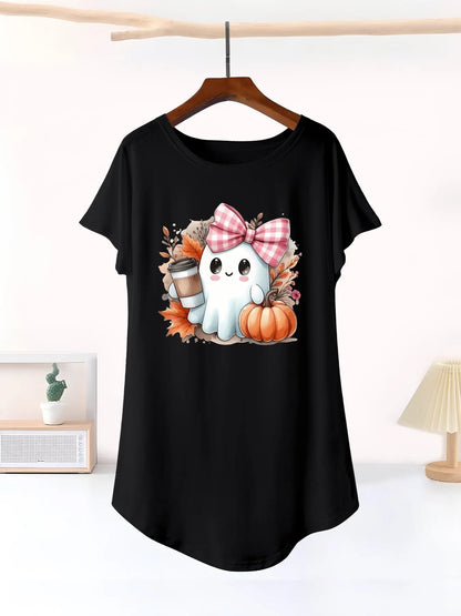 Personalized Women's Letter Print Dress Natural Waist Knitted Fabric A-Line Silhouette Soft US Local POD