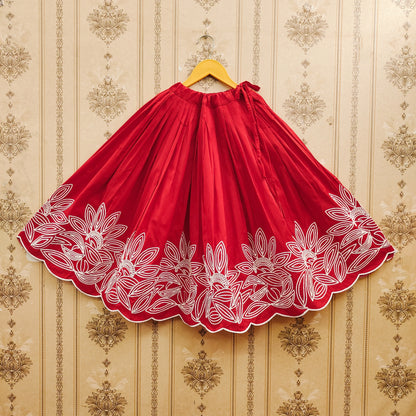 Shoryam Fashion Luxury Look Handcrafted Kids Lehenga Choli Taffeta Silk Floor-Length Crop Top Rich Brocade Sequined Embroidery