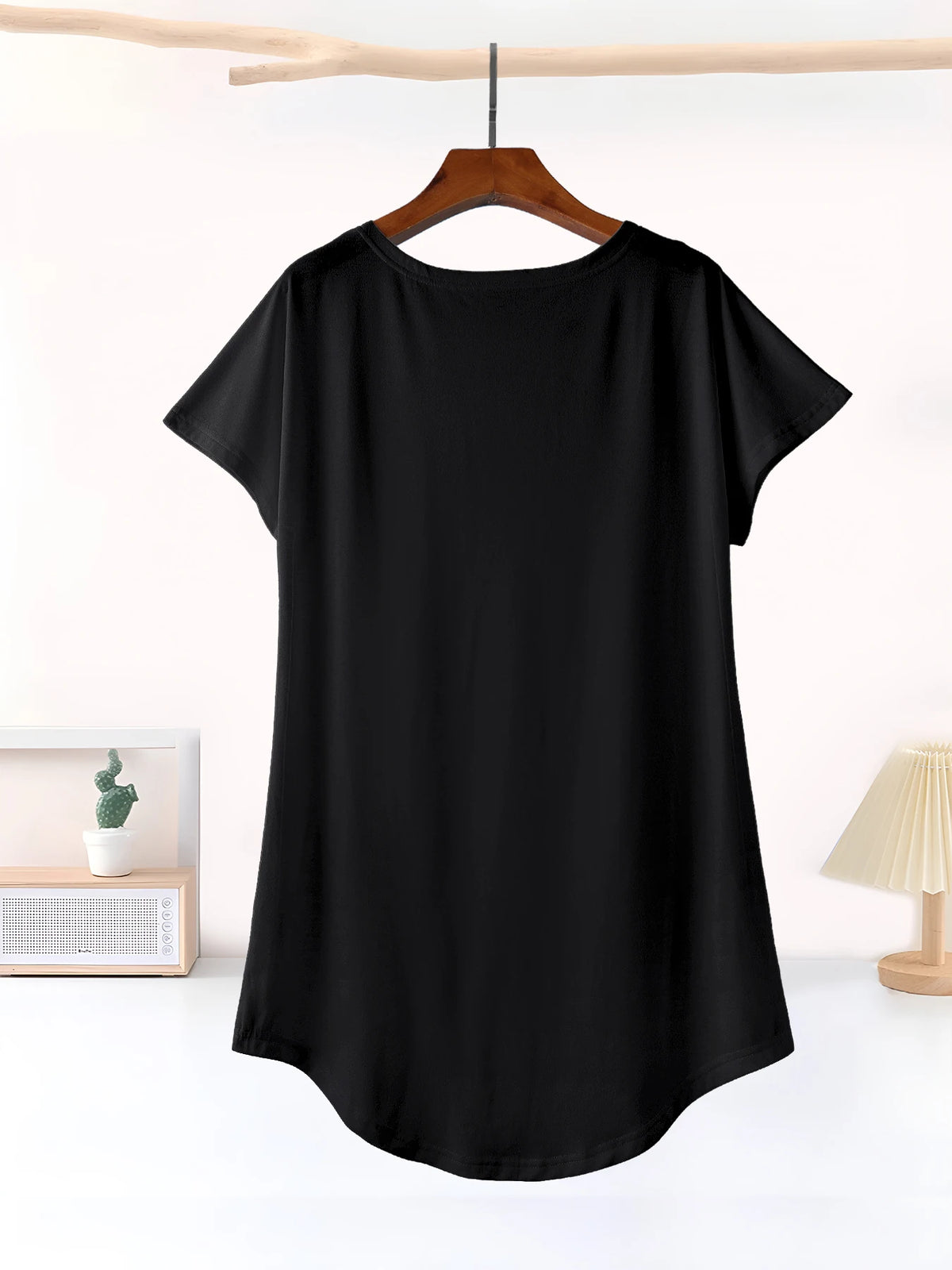 Personalized Women's Letter Print Dress Natural Waist Knitted Fabric A-Line Silhouette Soft US Local POD