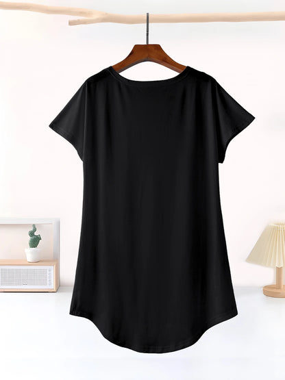 Personalized Women's Letter Print Dress Natural Waist Knitted Fabric A-Line Silhouette Soft US Local POD