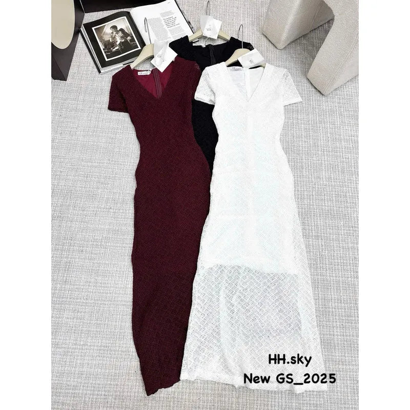 Elegant Lace Bodycon Maxi Dress for Wedding Guests-Available in Wholesale