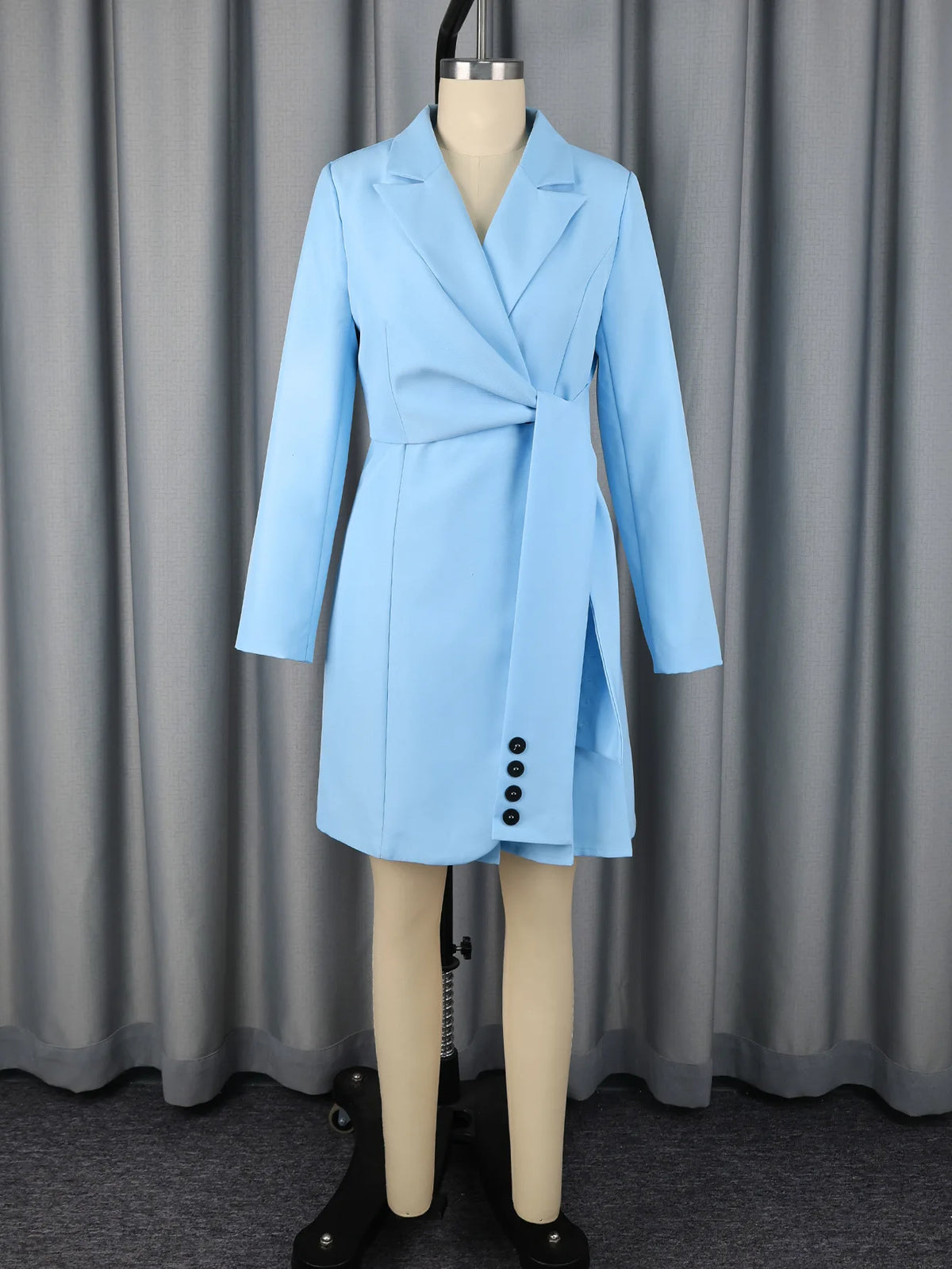 Plus Size Women Dress Spring New Slimming Waist Trimming Fashion Lady Suit Blazer Dress Slim A-line Midi Dress