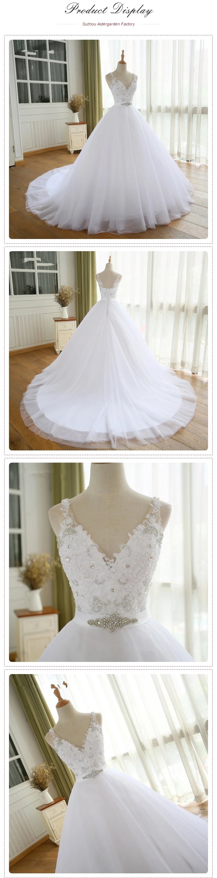 BEPEITHY V Neck Vintage Wedding Dress With Belt Vestido De Novia Casamento Beadings Bridal Gowns Brand  Ball Gown