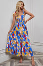 Summer Rayon Women Dress Dot Printing Elegant Dresses Smocking Backless Spaghetti Strap Dress