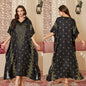 2026 New Satin Printed Abaya Women Traditional Islamic Clothing Long Robe Modest Muslim Dress