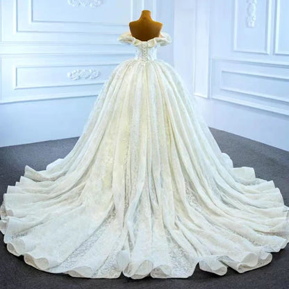 Jancember RSM67225 2020 New Cheapest Plus Size White Arabic Dress for Wedding