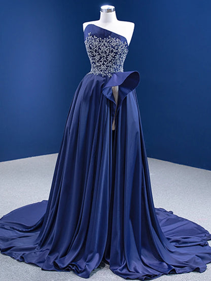 Jancember RSM67374 Ladies Elegant Dinner Sleeveless Long Slit Embroidered Party Evening Dress