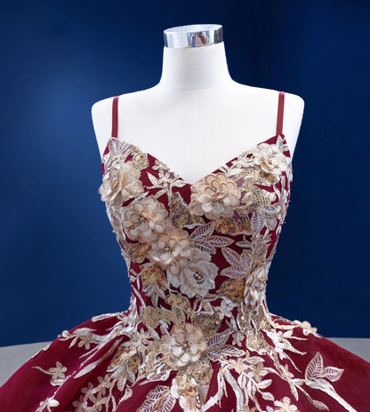 Jancember RSM67467 Red Elegant Spaghetti Straps Vintage Vestido De Noiva Evening Dress