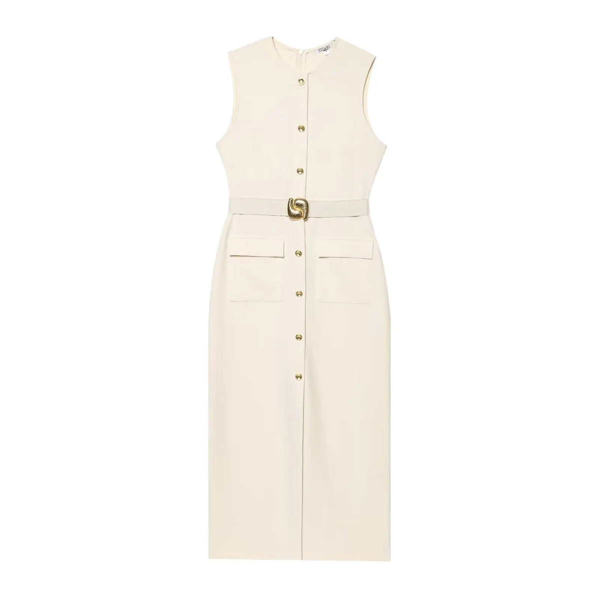 Women's new fashion split midi dress retro O-neck sleeveless women's fashion dress Vestidos Mujer