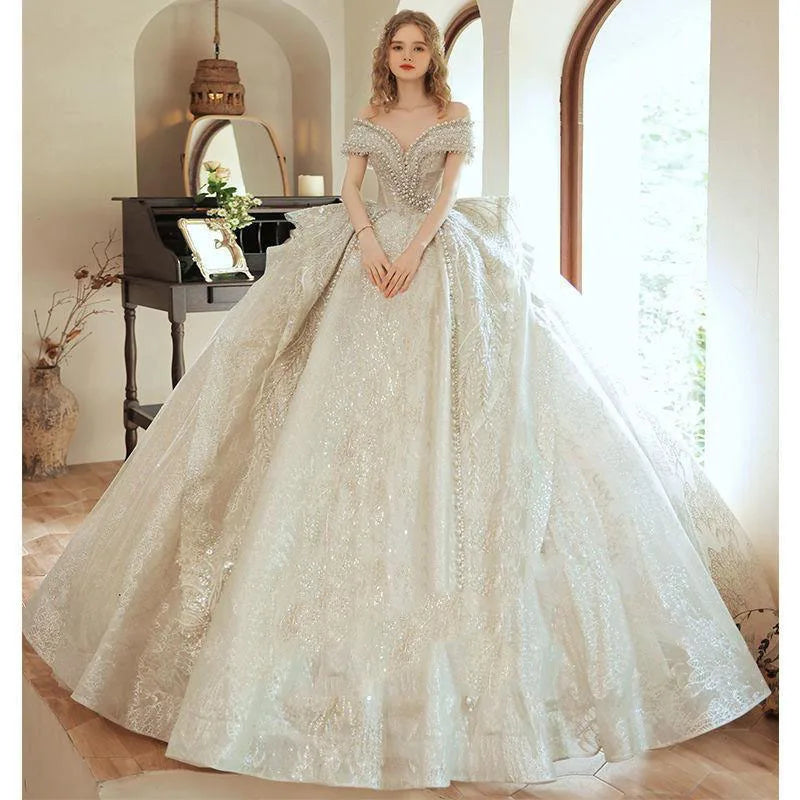 Wedding Dress  V Neck Sexy Designer Plus Size Bridal Dress Wedding Dresses Ball Gowns Princess