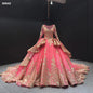 Jancember RSM66949 Luxury Colorful Night Prom Evening Party Plus Size Wedding Dress