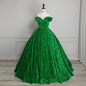 Elegant Modern One-Shoulder Bridal Wedding Dress Lace-up Tutu Skirt Adults Sleeveless Ball Gown Color Changing Sequin Prom Gown