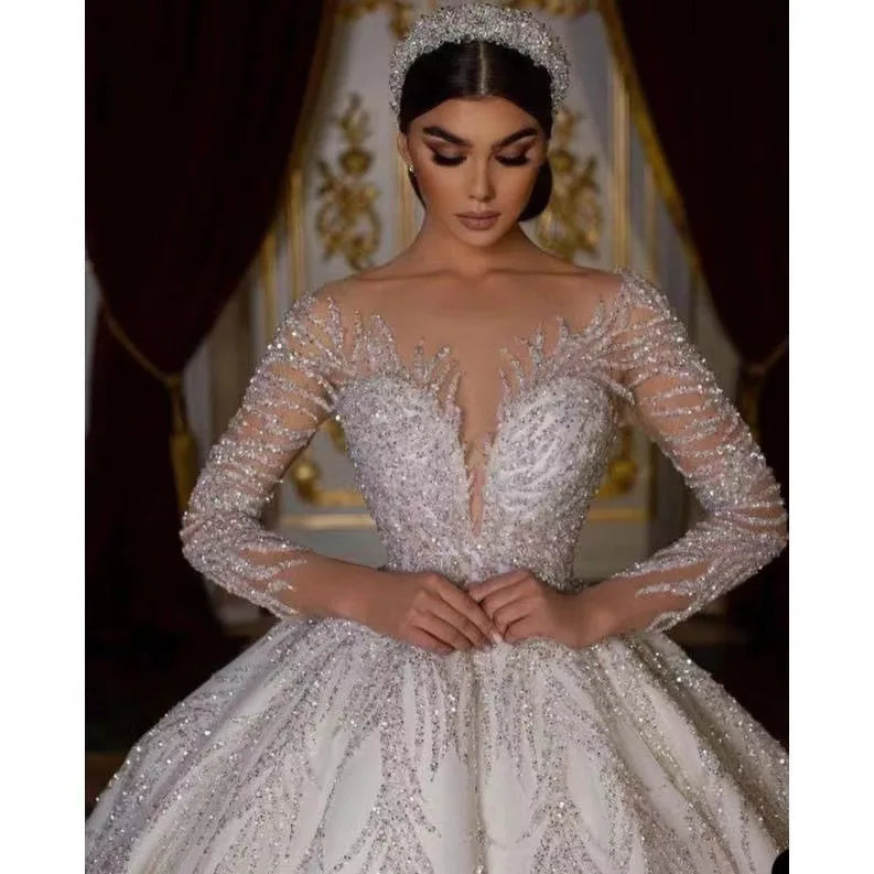 China Factory Customized High Quality Wedding Dress Premium Wedding Dresses Luxurious CHINA Custom Made Wedding Dress