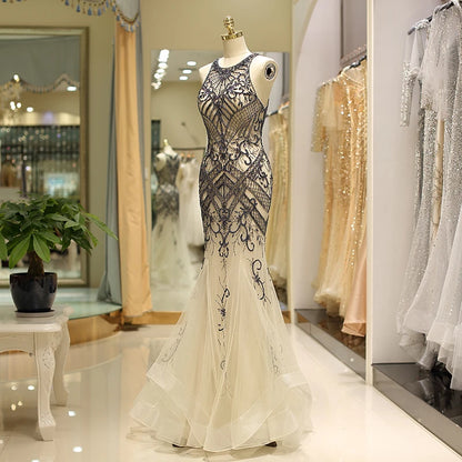 Custom Satin Beaded Strapless Catwalks High Slit Roupa Vestido Largo De Mujer Wedding Dress Gown Haute Couture Tailed Dress