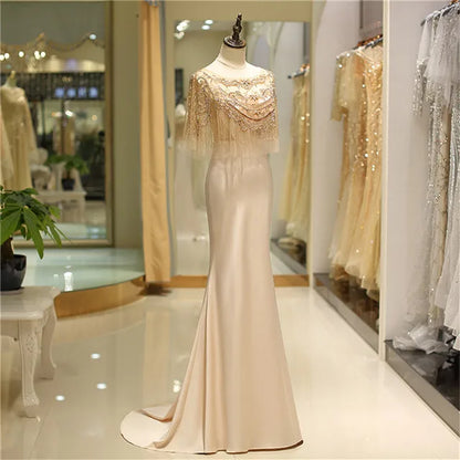 2023 Formal Evening Women Dresses Party Elegant Dinner Dress Party Lady Debut Gown Evening Dresses Tailed Dress