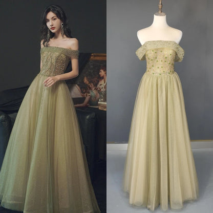 15390# Real Photos Off Shoulder Shiny Beading Sequins Lace Wedding Dress for Engagement Evening Prom Dress Custom Bridal Gown