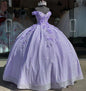QD1563 Lilac Sparkly Ball Gown Quinceanera Dresses 3D Flower Sweetheart Applique Sweet 15 16 Dress Birthday Party Wear