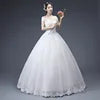 2019 Latest Fashion Design Elegant V Neck Tassel Cap Sleeves Luxury Lace Plus Size Wedding Gown