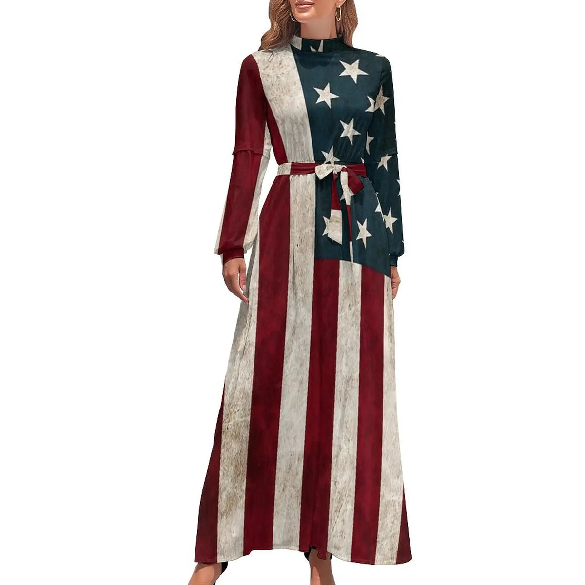 Print on Demand Wholesale Long Sleeve Women's Casual Dress Streetwear Floral Printed Elegant Maxi Dress for Woman