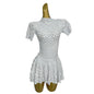 Fashion Short Sleeve Sequin Night Club Party a Line Dress Las Vegas Show Stage Performance Festival Outfit Dancer Costumes