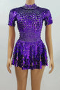 Sparkly a Line Glitter Sequins Birthday Party Gowns Short Prom Dress Dancer Stage Performance Costume Women Sexy Mini Club Dress