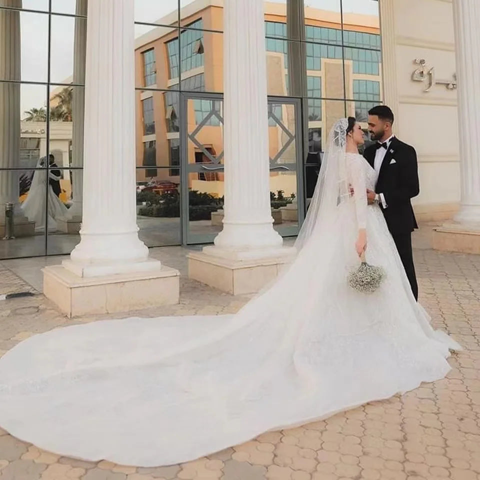 China Manufacturer Muslim Wedding Dress Bridal Gowns Wedding Dress for Muslims Women Muslim Saudi Arabia Wedding Dress