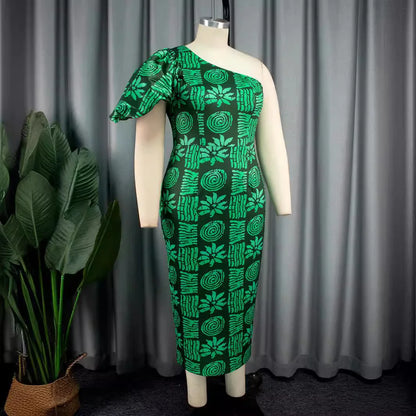 Print on Demand Dropshipping Polynesian Tribal Green Frangipani Custom Samoan Puletasi Two Pieces Set Women Dress Suit Elegant