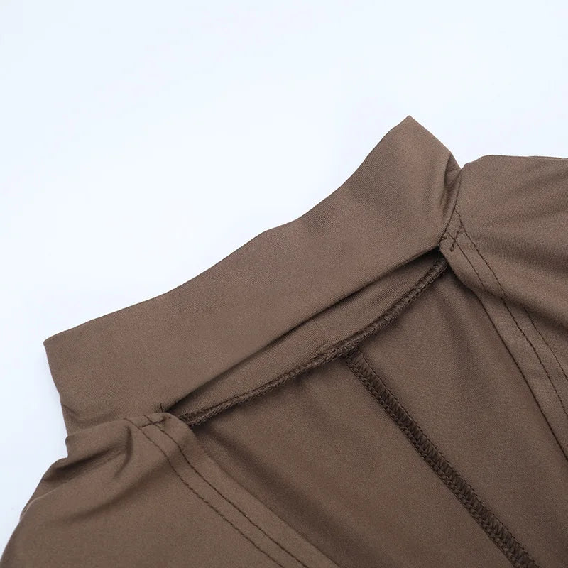 Cross-border Fashion Deep V High Split New Long Dress Pleated Design Sense Celeb Dress Dress