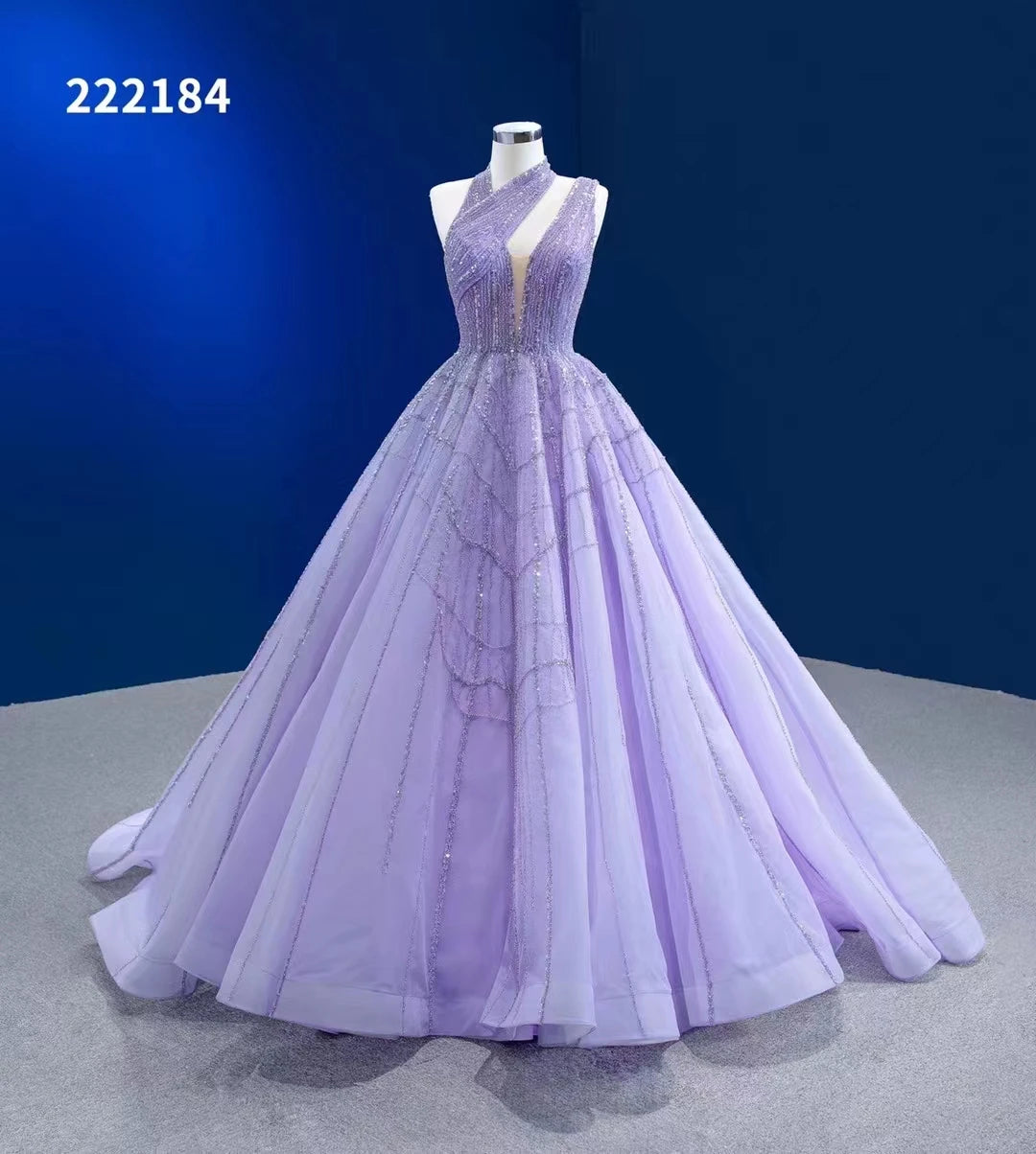 Feishiluo Luxury Evening Ball Gown New Sexy One-Shoulder Dress for Women Modern Style Lace Decoration Purple for Weddings Proms