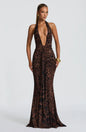 2026 Fashion Summer Women Halter Deep V-Neck Backless Solid Casual Maxi 100% Polyester Crystal Vacation Dresses