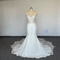 Feishiluo  Luxurious  Mermaid Lace  Appliqued Wedding Dresses  Spaghetti Strap Ivory  Bride Gown Dress  for Women