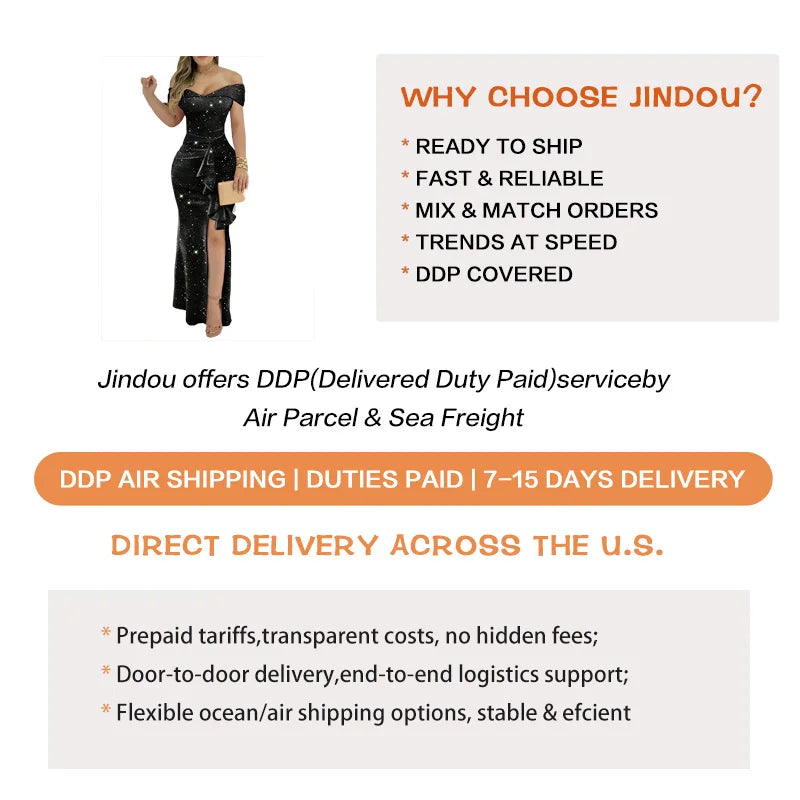 2026 Women's Sexy Off-shoulder  Asymmetric Glittered and Beaded Evening Dress