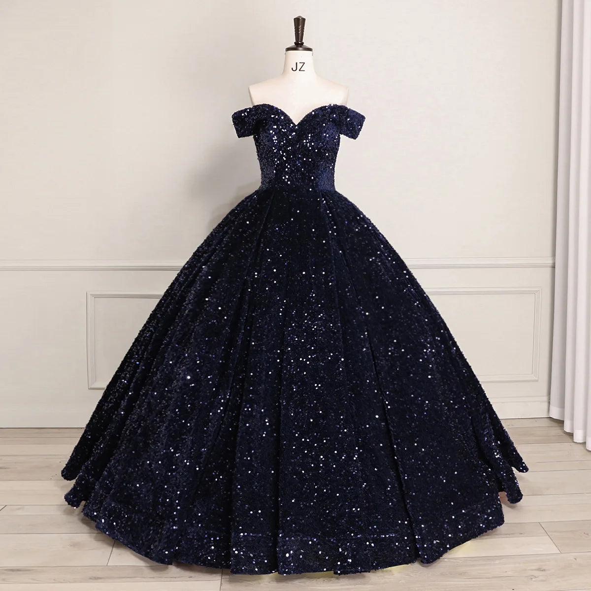 Elegant Modern One-Shoulder Bridal Wedding Dress Lace-up Tutu Skirt Adults Sleeveless Ball Gown Color Changing Sequin Prom Gown