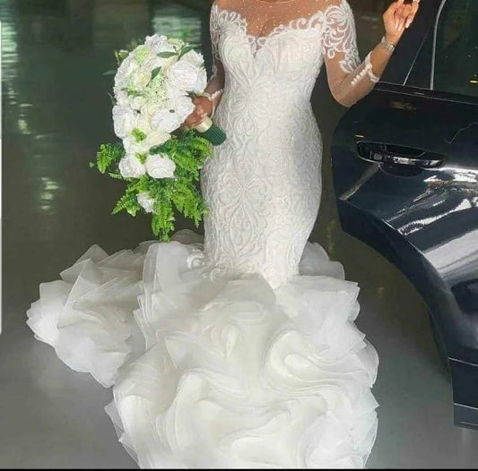 S586F  2025 New Fashion High Quality  Custom Party Mermaid Bridal  Wedding Dress