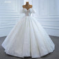 Jancember RSM67194 Off Shoulder Elegant Lace Applique Bride Wedding Dress