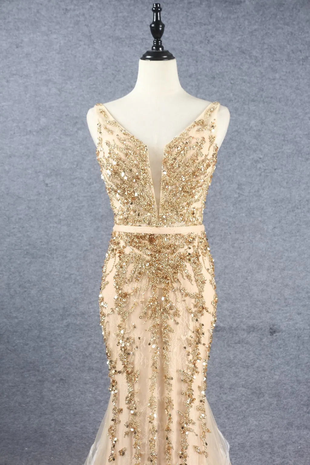 Feishiluo Luxurious Evening Dress Mermaid Sexy Prom Dresses with Feather Bead Champagne Rhinestone Plus Size Mother Bride Shawl
