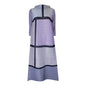 Miyake Pleated New Summer Loose European Contrast Color Women's Casual Long Dress