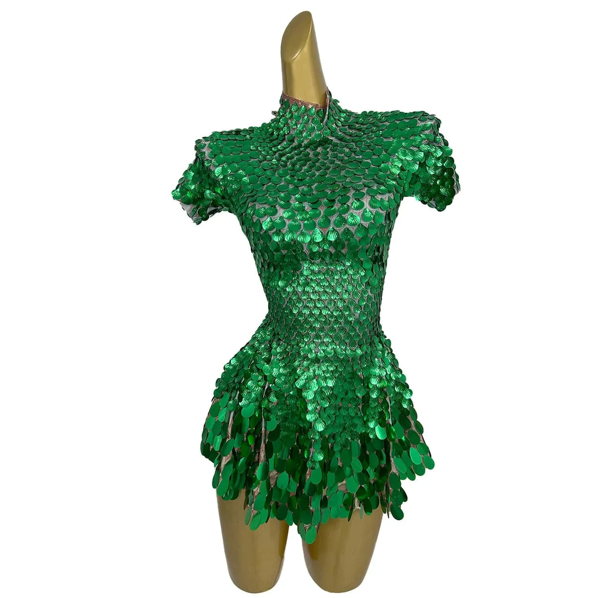 Sihaiyile Glitter Sequin Cocktail Party a Line Dress Showgirl Stage Performance Festival Costumes Women Night Club Mini Dress