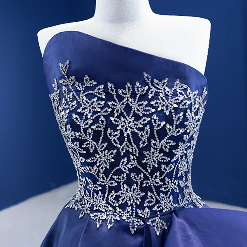 Jancember RSM67374 Ladies Elegant Dinner Sleeveless Long Slit Embroidered Party Evening Dress