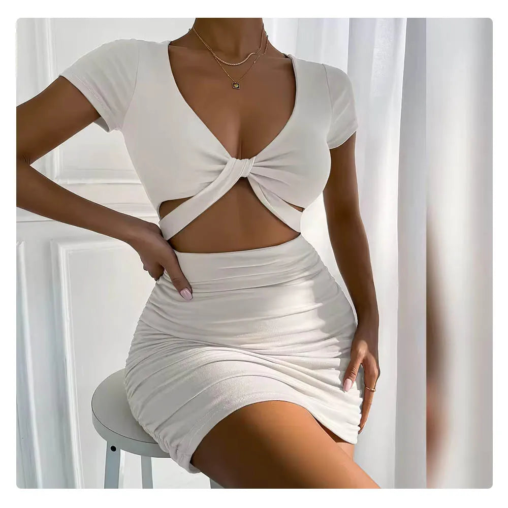 2026  Bodycon Dresses Club Party Ladies Sexy Solid Dress Bandage Tights Bodycon Ladies