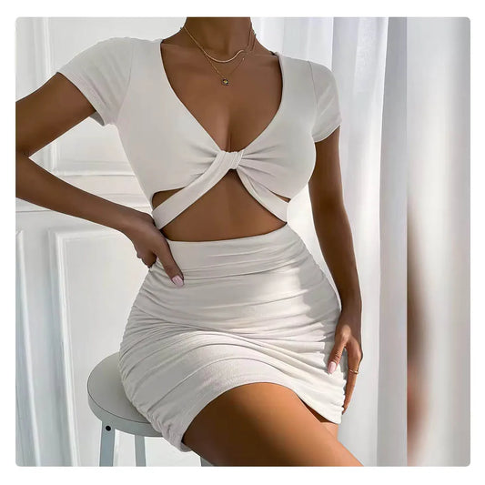 2026  Bodycon Dresses Club Party Ladies Sexy Solid Dress Bandage Tights Bodycon Ladies