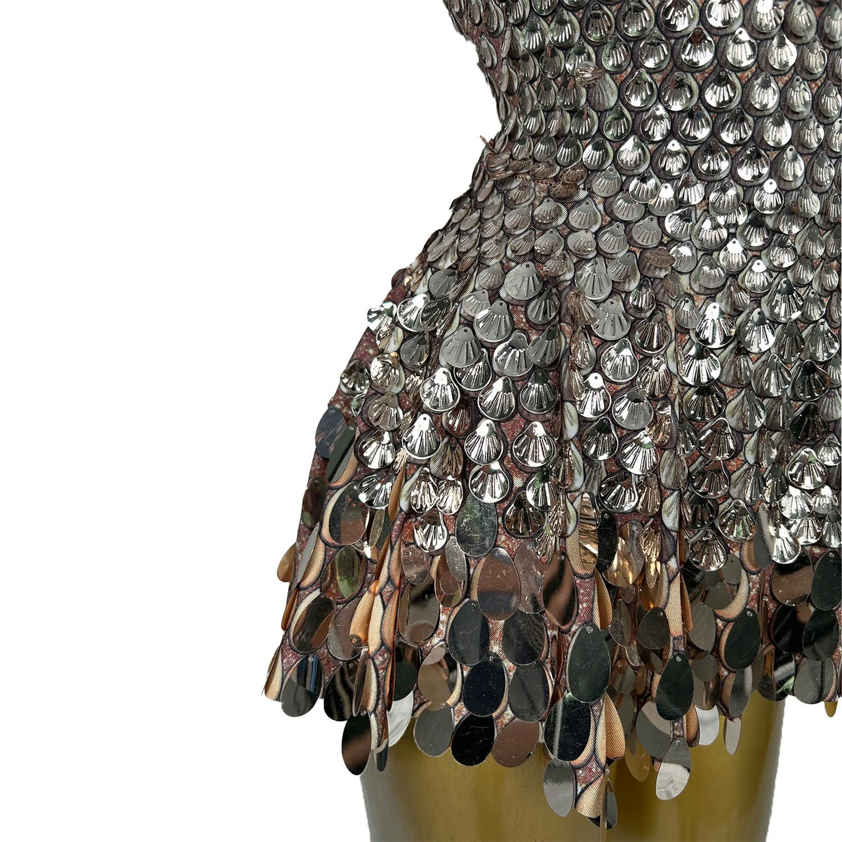 Shiny Short Sleeve Glitter Sequins Short Cocktail Dress Rave Festival Outfits Dance Wear Female Mini Birthday Party a Line Dress
