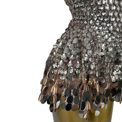 Shiny Short Sleeve Glitter Sequins Short Cocktail Dress Rave Festival Outfits Dance Wear Female Mini Birthday Party a Line Dress