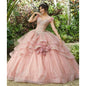 QD1522 Light Blue Quinceanera Dress 2022 V-Neck Sequins Beads Lace Backless Party Princess Sweet 16 Ball Gown