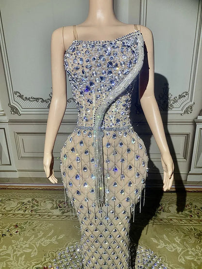Women Wedding Party New 2024  Sleeveless Sexy  Evening Gown Dinner Dress for Ladies