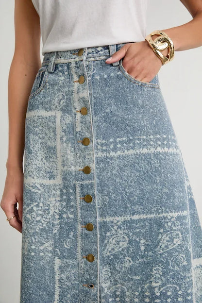 Women's Casual Logo Denim Slit Dress Maxi Length Pencil Silhouette Plus Size Winter Print Pattern-for Summer and Spring